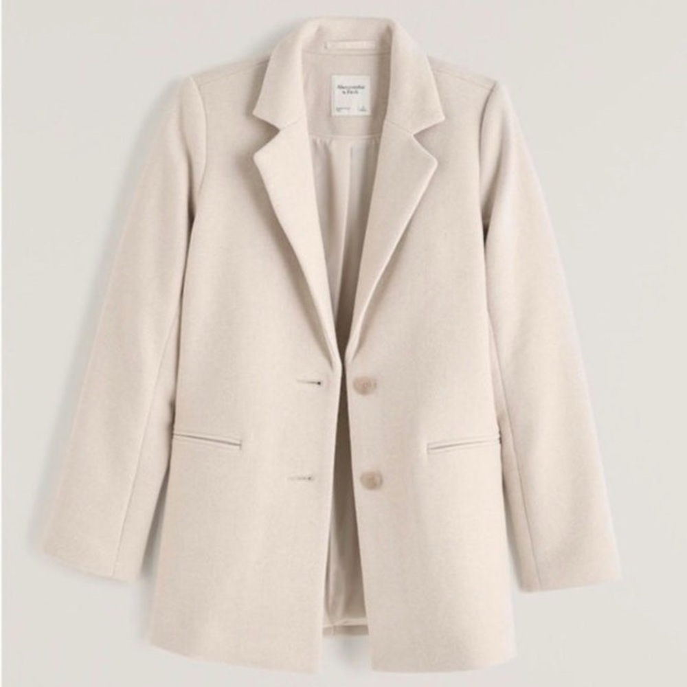 Abercrombie Heavyweight Wool-Blend Blazer Coat Size XXS Petite